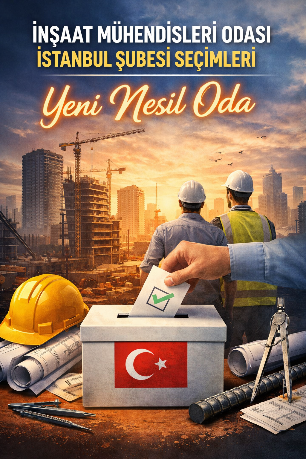 İnşaat Mühendisleri Odası İstanbul Şubesi Seçimleri: Yeni Nesil Oda İnşaat Mühendisleri Odası İstanbul Şubesi Seçimleri: Yeni Nesil Oda