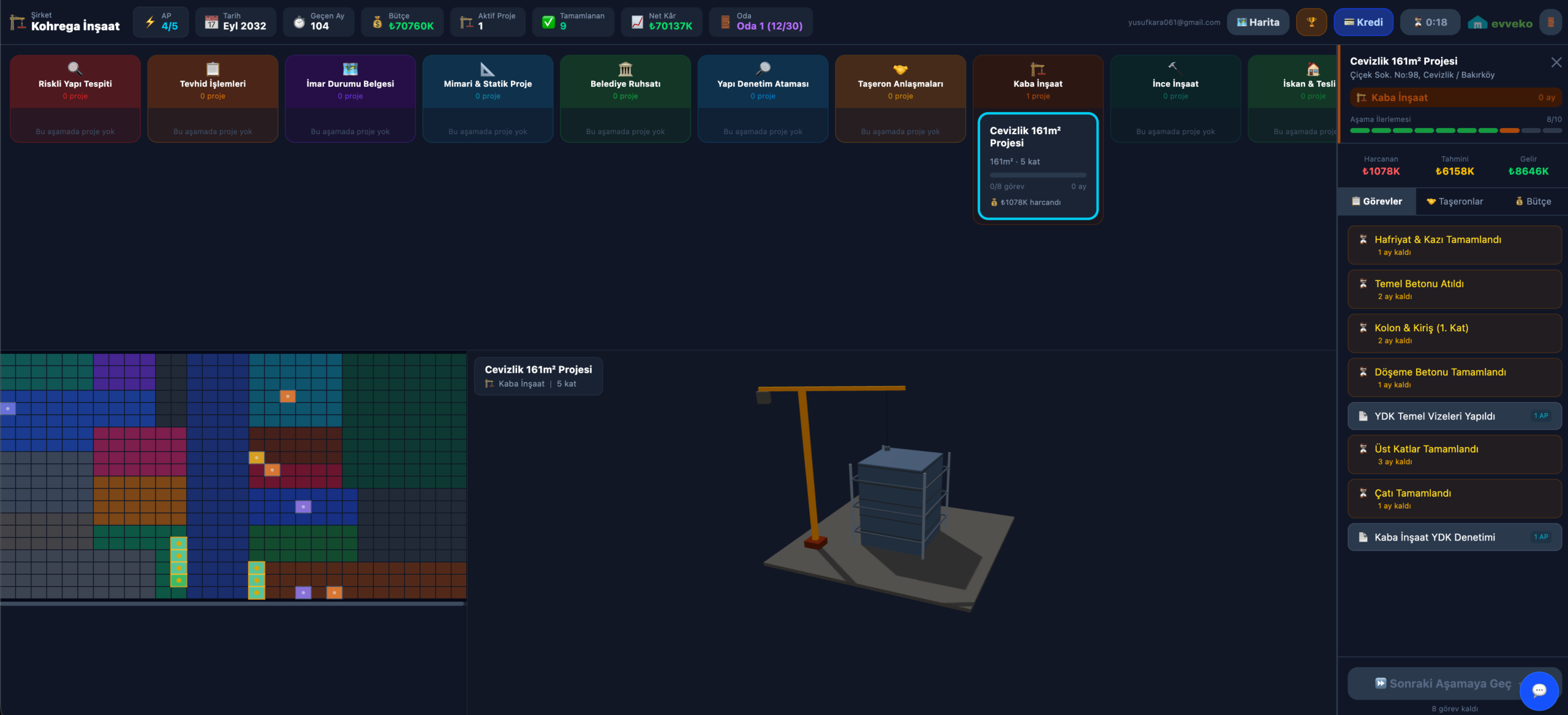Kentsel Dönüşüm Oyunu: Bir Müteahhit Gibi Proje Yönetebilir misiniz?