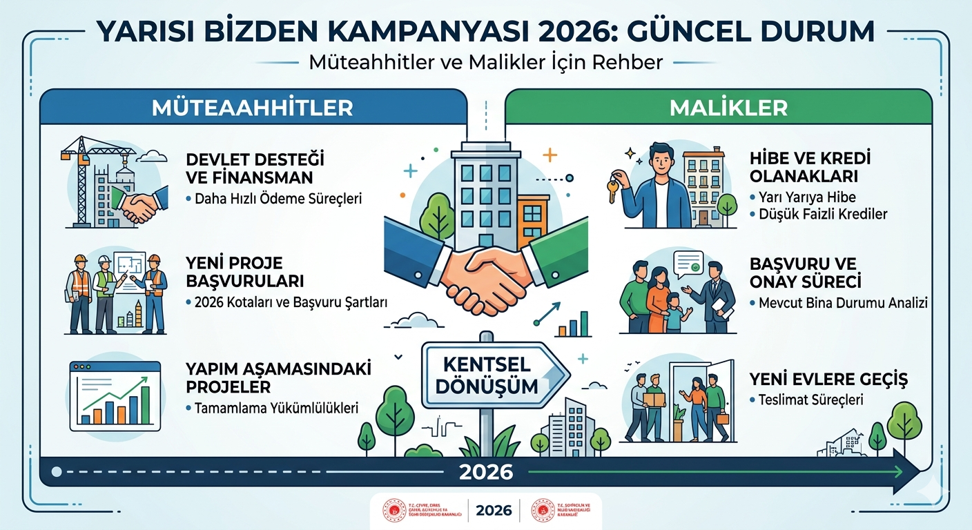 Yarısı Bizden Kampanyası 2026: Müteahhitler ve Malikler İçin Güncel Durum Yarısı Bizden Kampanyası 2026: Müteahhitler ve Malikler İçin Güncel Durum